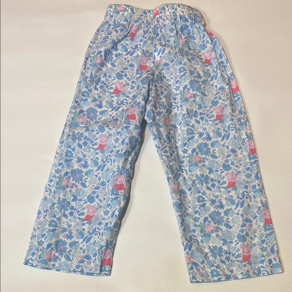 Trotters Floral Pajama Bottoms Toddler 2/3 Peppa Pig Blue Floral - Picture 4 of 5